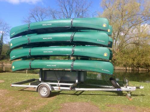 canoes on trailer