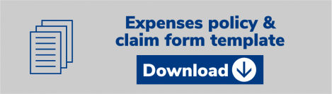 Expenses policy and claim template download button 