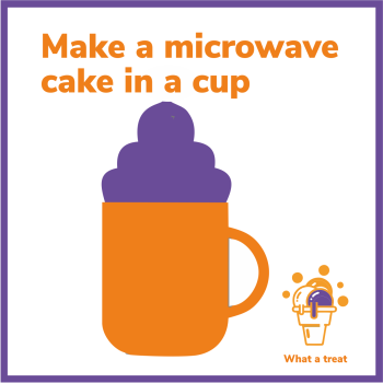 Make aa microwave cake in a cup