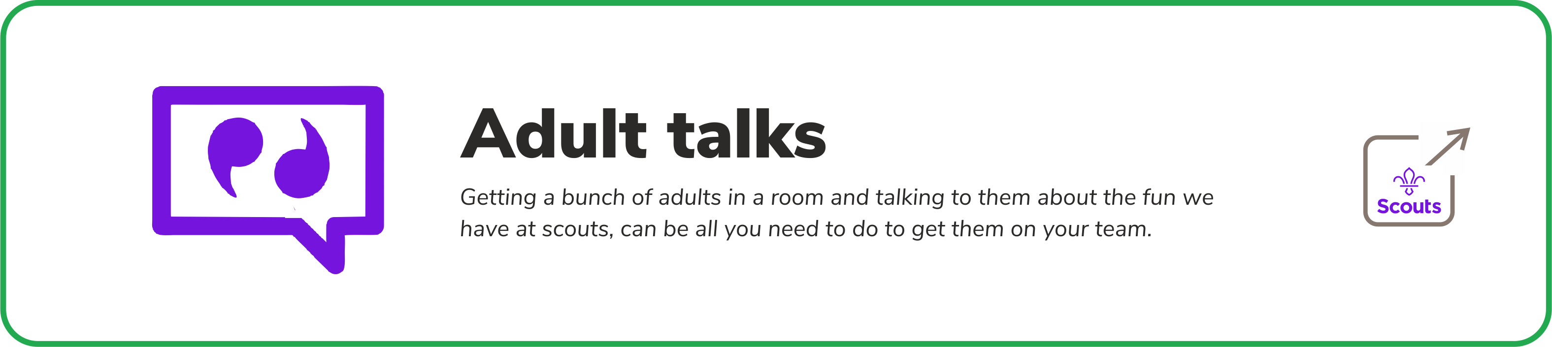 Adult talks