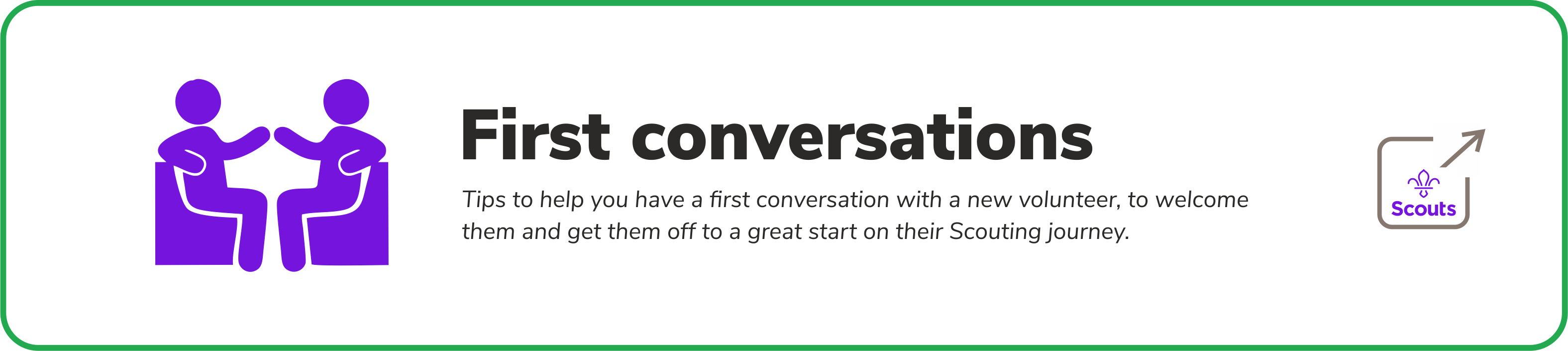 First conversations