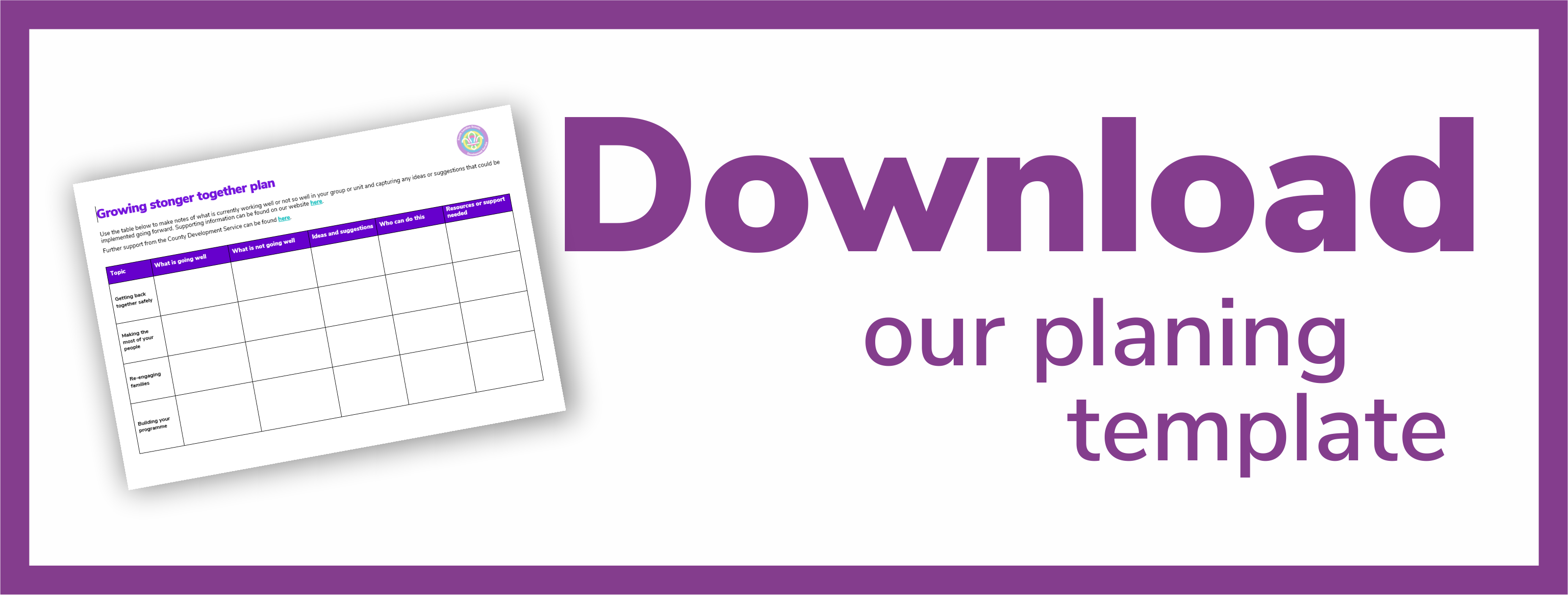 Click here to download our planning template
