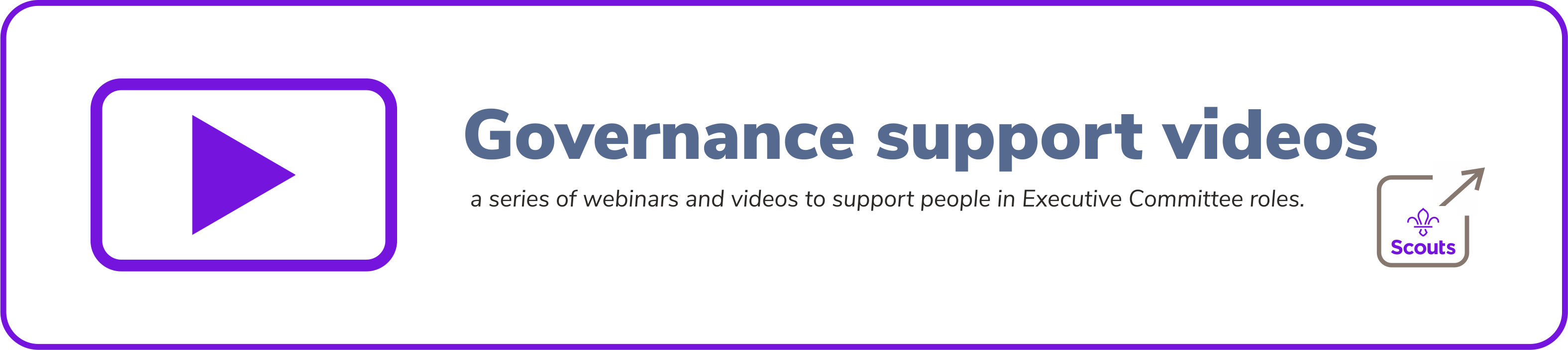 Governance support videos