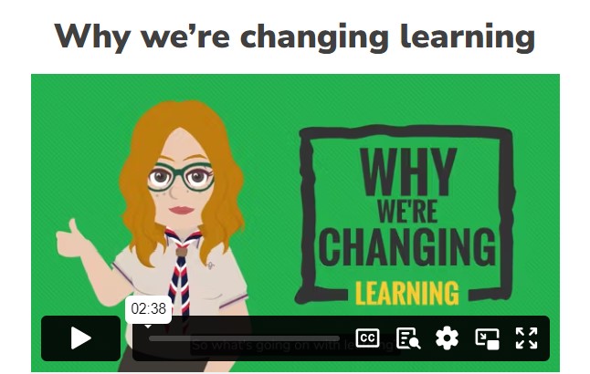Why we are changing learning