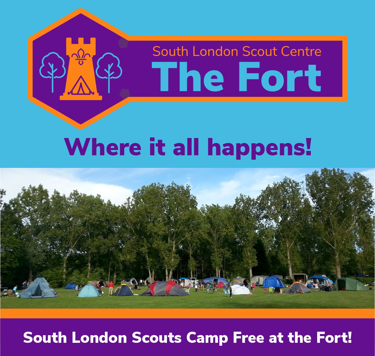 South London Scouts Camp Free at The Fort