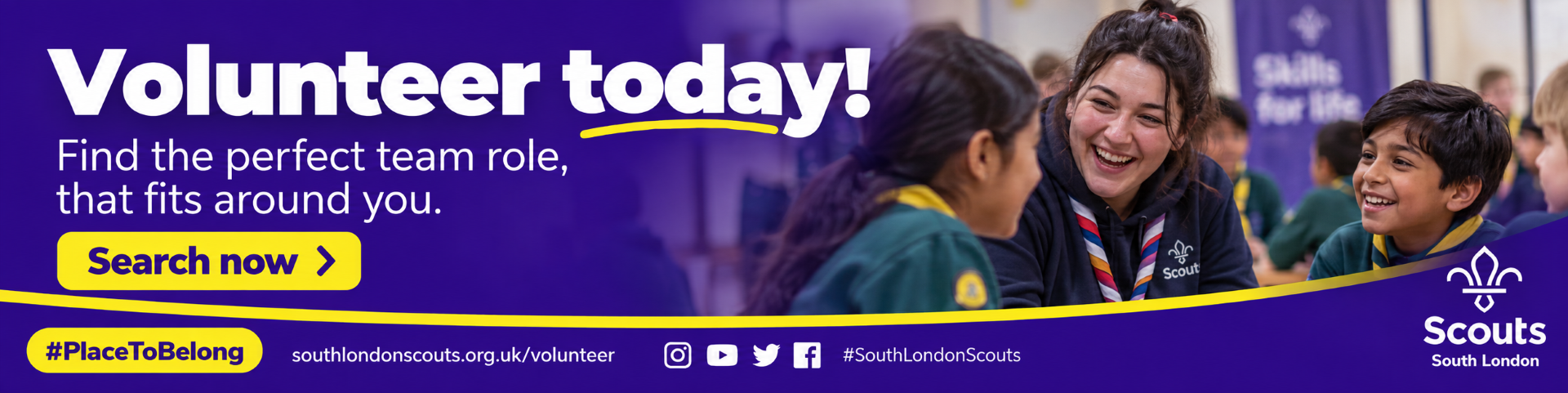 Volunteer today banner